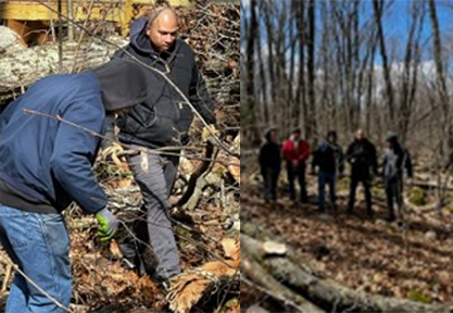 Clearing trails at nature center